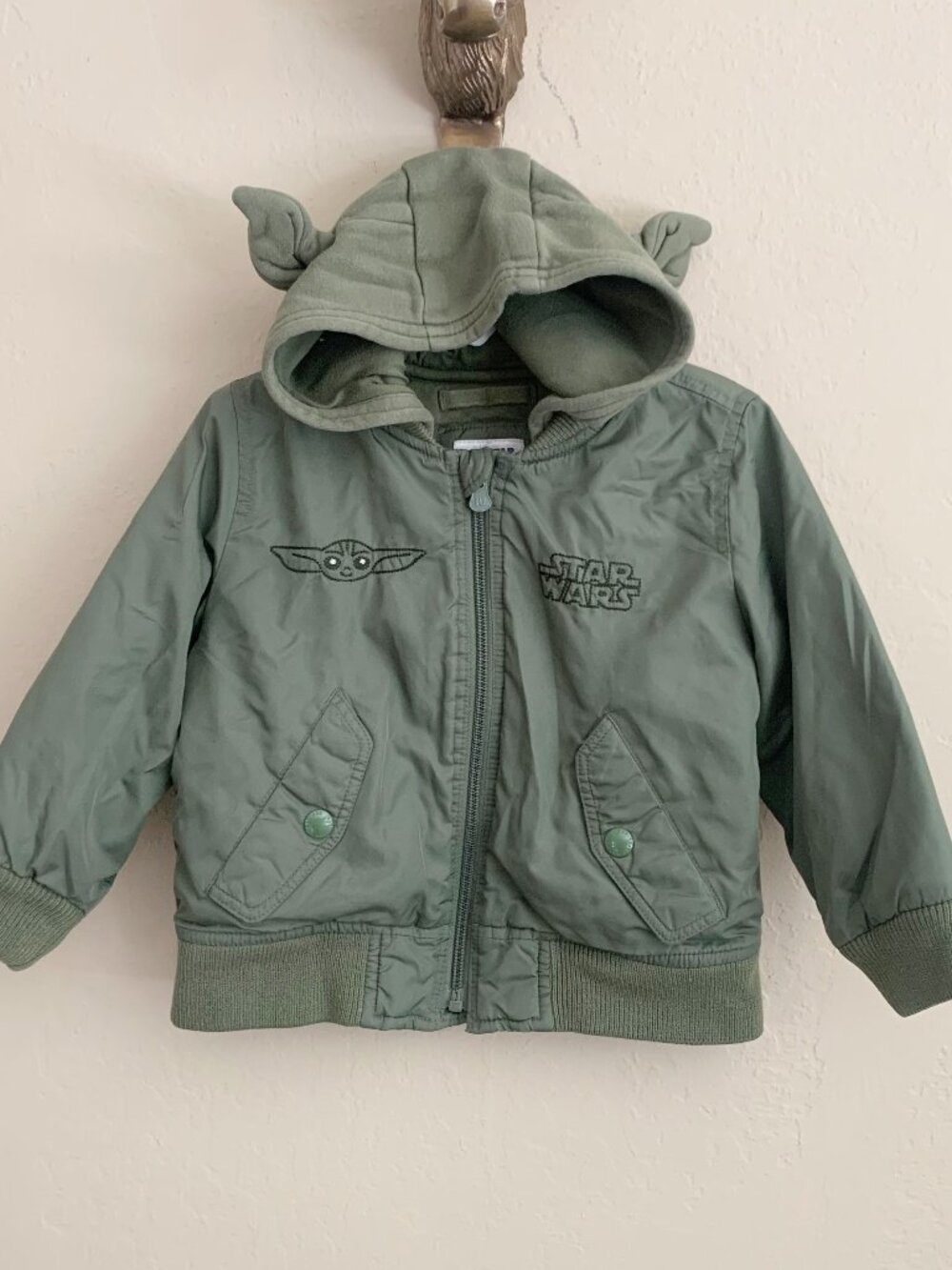 Baby Gap x Star Wars Grogu Bomber Jacket • 2 Years
